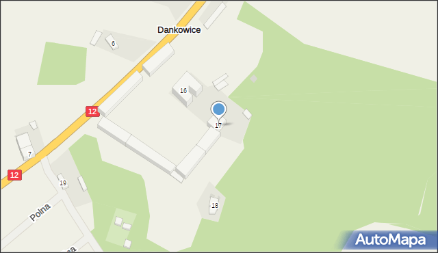 Dankowice, Dankowice, 17, mapa Dankowice