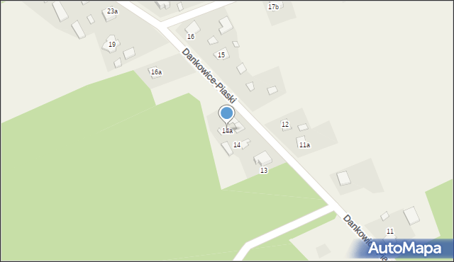 Dankowice-Piaski, Dankowice-Piaski, 14a, mapa Dankowice-Piaski