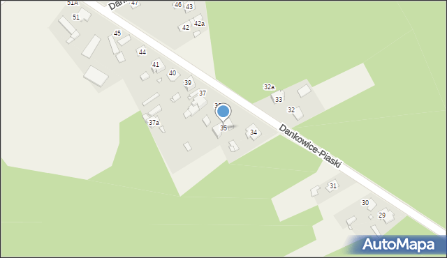 Dankowice-Piaski, Dankowice-Piaski, 35, mapa Dankowice-Piaski