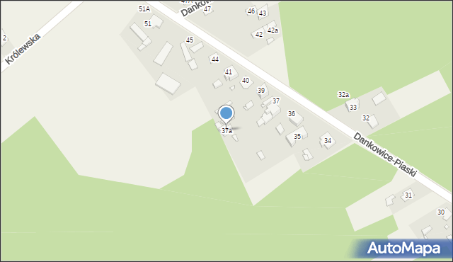 Dankowice-Piaski, Dankowice-Piaski, 38, mapa Dankowice-Piaski