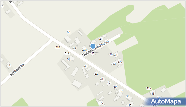 Dankowice-Piaski, Dankowice-Piaski, 47, mapa Dankowice-Piaski