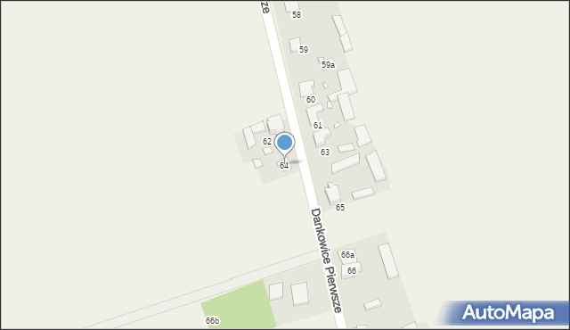Dankowice Pierwsze, Dankowice Pierwsze, 64, mapa Dankowice Pierwsze