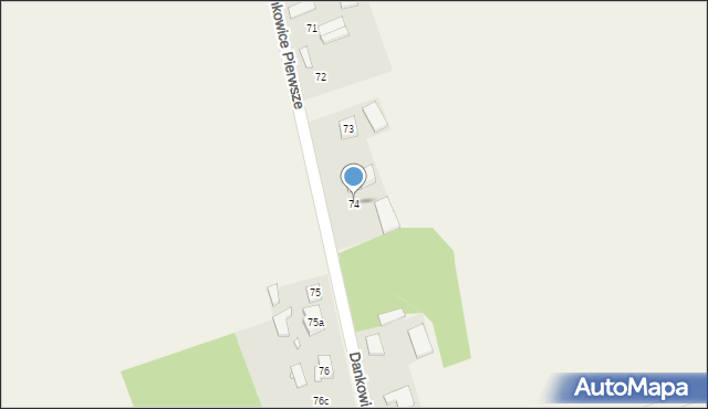 Dankowice Pierwsze, Dankowice Pierwsze, 74, mapa Dankowice Pierwsze