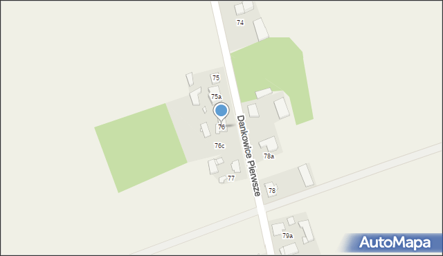 Dankowice Pierwsze, Dankowice Pierwsze, 76b, mapa Dankowice Pierwsze