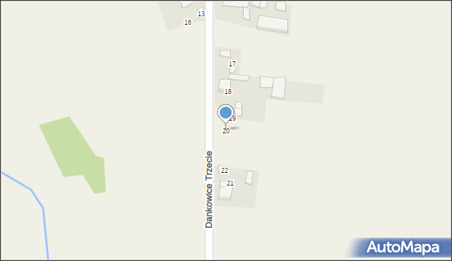 Dankowice Trzecie, Dankowice Trzecie, 20, mapa Dankowice Trzecie