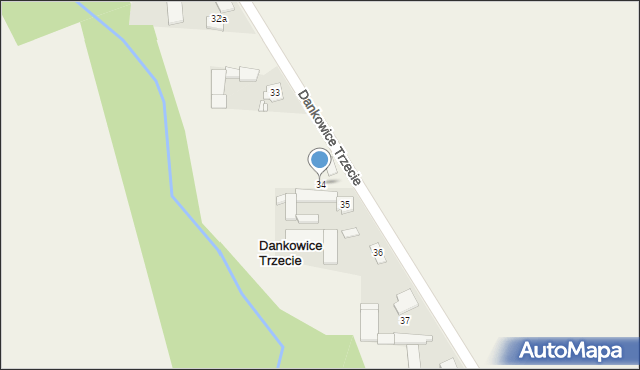 Dankowice Trzecie, Dankowice Trzecie, 34, mapa Dankowice Trzecie