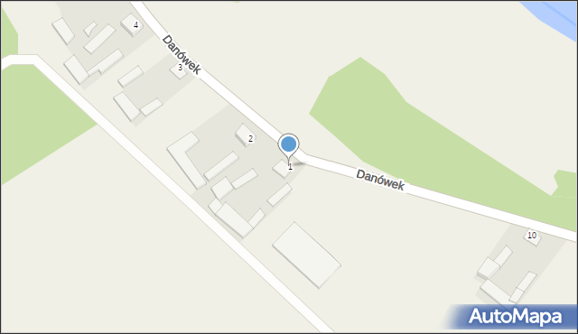 Danówek, Danówek, 1, mapa Danówek