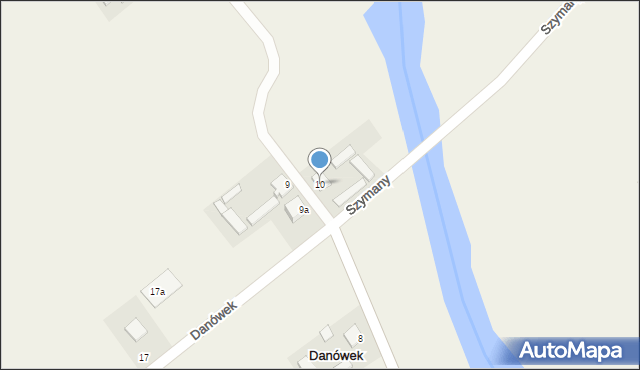 Danówek, Danówek, 10, mapa Danówek