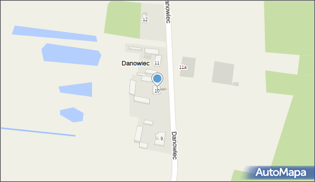 Danowiec, Danowiec, 10, mapa Danowiec