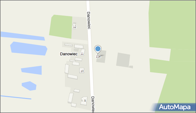 Danowiec, Danowiec, 11a, mapa Danowiec