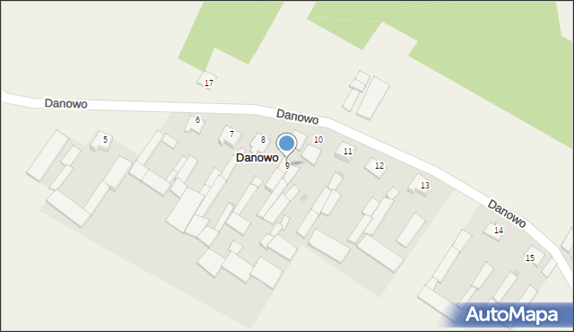 Danowo, Danowo, 9, mapa Danowo