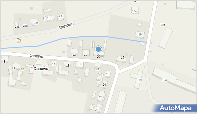 Danowo, Danowo, 20, mapa Danowo