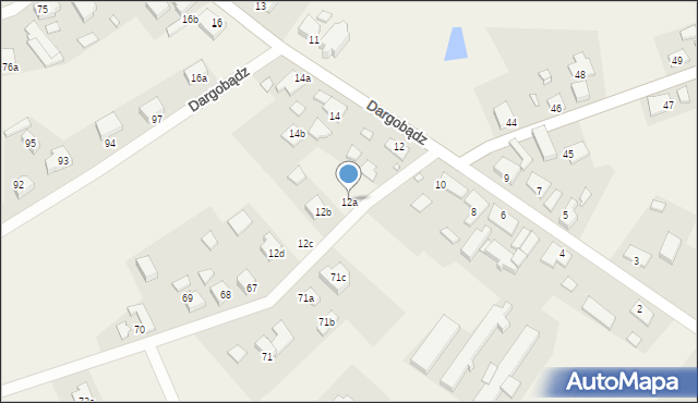 Dargobądz, Dargobądz, 12a, mapa Dargobądz