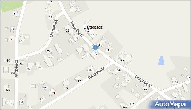 Dargobądz, Dargobądz, 16, mapa Dargobądz