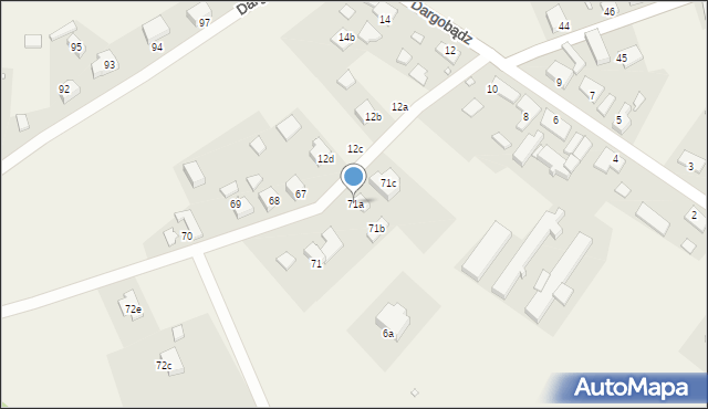 Dargobądz, Dargobądz, 71a, mapa Dargobądz