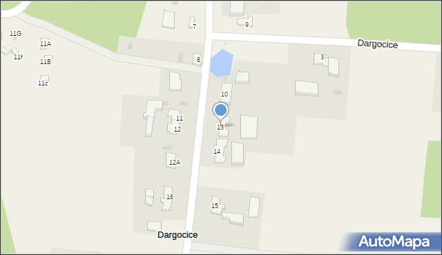 Dargocice, Dargocice, 13, mapa Dargocice