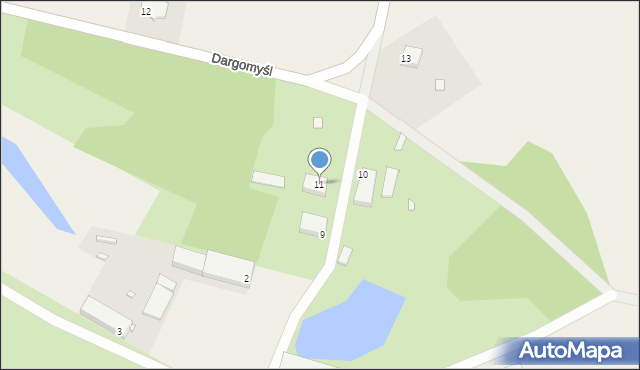 Dargomyśl, Dargomyśl, 11, mapa Dargomyśl