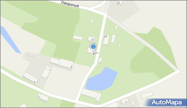 Dargomyśl, Dargomyśl, 9, mapa Dargomyśl