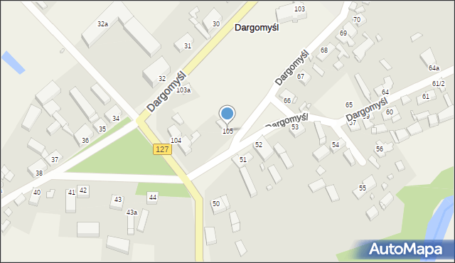 Dargomyśl, Dargomyśl, 105, mapa Dargomyśl