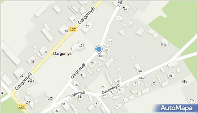 Dargomyśl, Dargomyśl, 69a, mapa Dargomyśl
