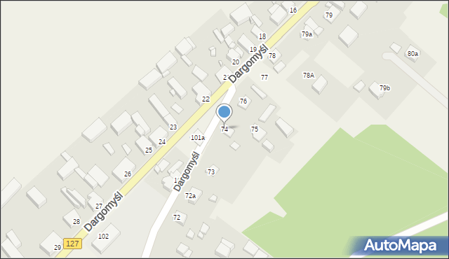 Dargomyśl, Dargomyśl, 74, mapa Dargomyśl