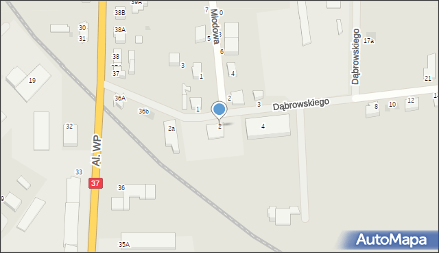 Darłowo, Dąbrowskiego Henryka, gen., 2, mapa Darłowo