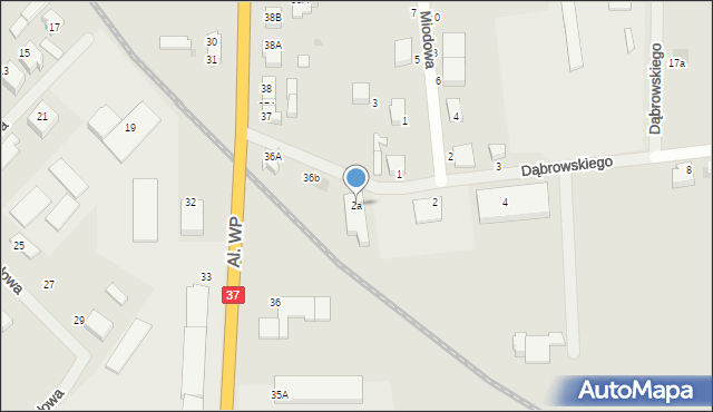 Darłowo, Dąbrowskiego Henryka, gen., 2a, mapa Darłowo