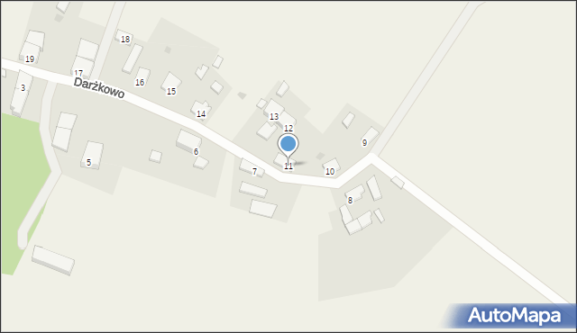 Darżkowo, Darżkowo, 11, mapa Darżkowo