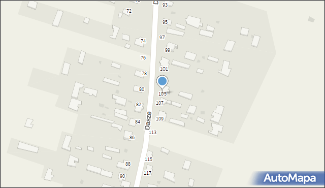 Dasze, Dasze, 105, mapa Dasze