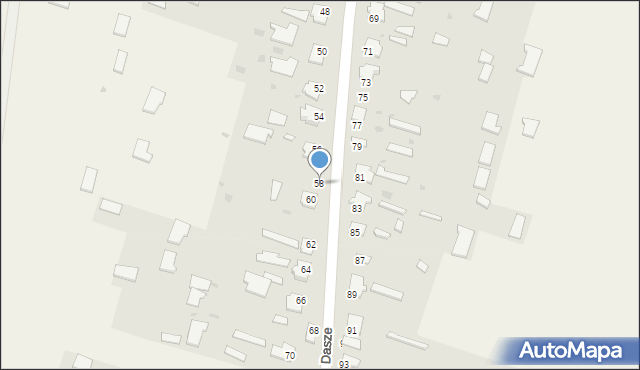 Dasze, Dasze, 58, mapa Dasze