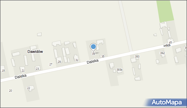 Dawidów, Daleka, 33, mapa Dawidów