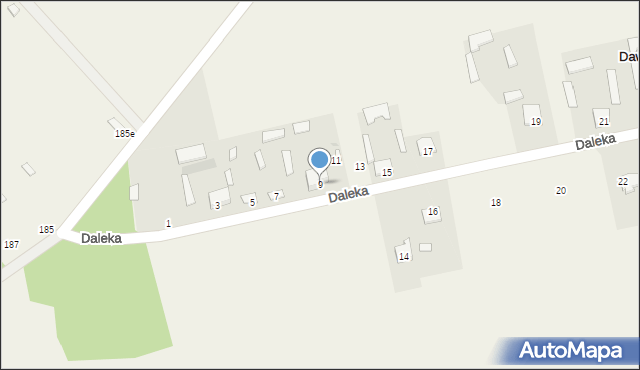 Dawidów, Daleka, 9, mapa Dawidów