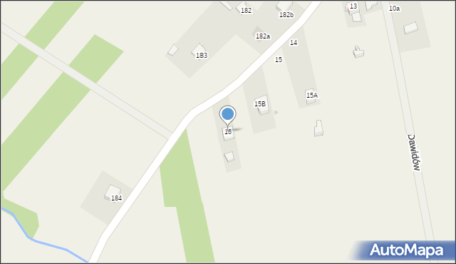 Dawidów, Dawidów, 16, mapa Dawidów