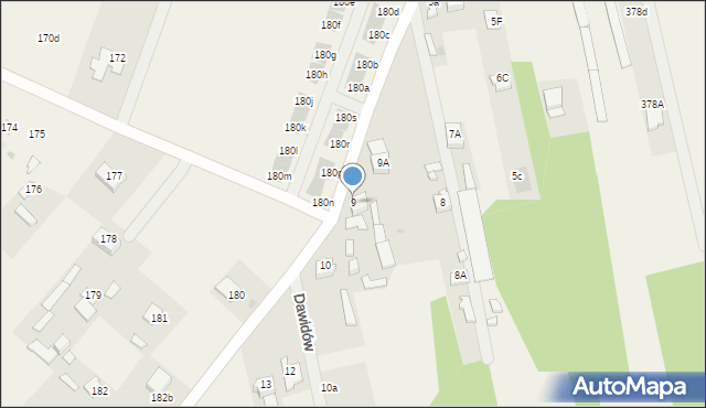 Dawidów, Dawidów, 9, mapa Dawidów