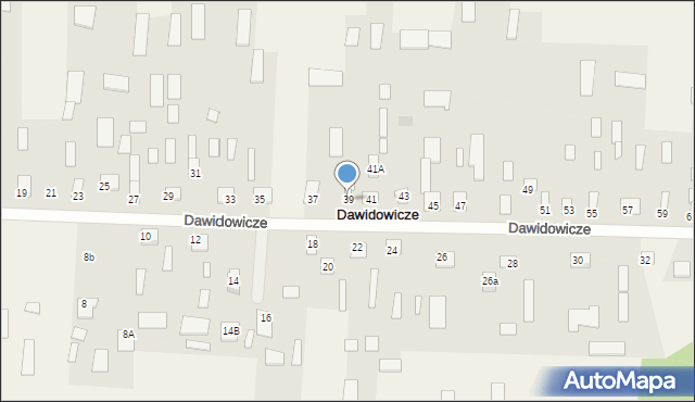 Dawidowicze, Dawidowicze, 39, mapa Dawidowicze