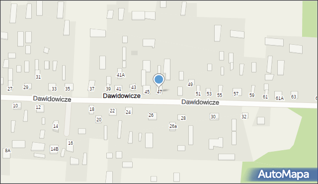 Dawidowicze, Dawidowicze, 47, mapa Dawidowicze
