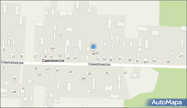 Dawidowicze, Dawidowicze, 49, mapa Dawidowicze