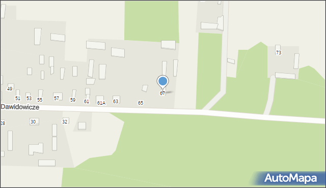Dawidowicze, Dawidowicze, 67, mapa Dawidowicze