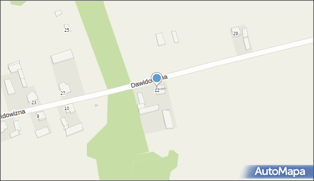 Dawidowizna, Dawidowizna, 12, mapa Dawidowizna
