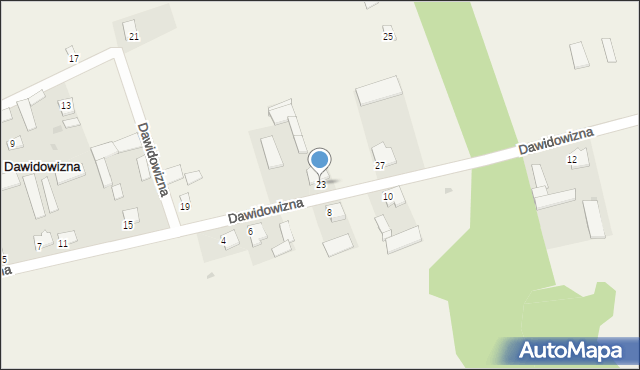 Dawidowizna, Dawidowizna, 23, mapa Dawidowizna