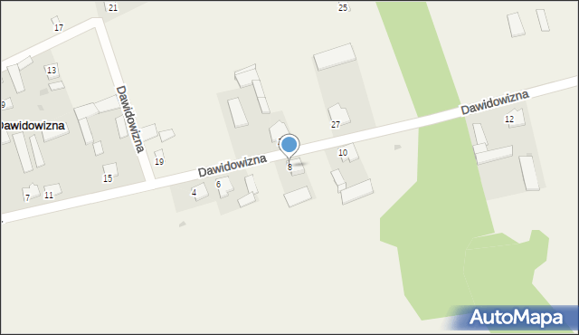 Dawidowizna, Dawidowizna, 8, mapa Dawidowizna