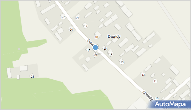 Dawidy, Dawidy, 16, mapa Dawidy
