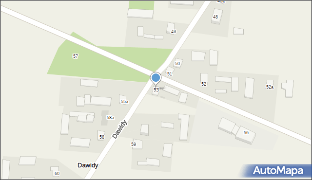Dawidy, Dawidy, 53, mapa Dawidy