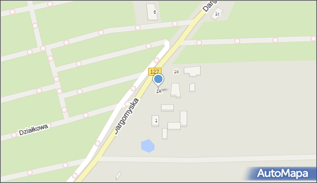 Dębno, Dargomyska, 1A, mapa Dębno