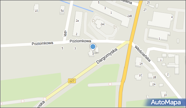 Dębno, Dargomyska, 2, mapa Dębno