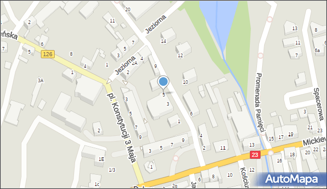 Dębno, Daszyńskiego Ignacego, 5, mapa Dębno