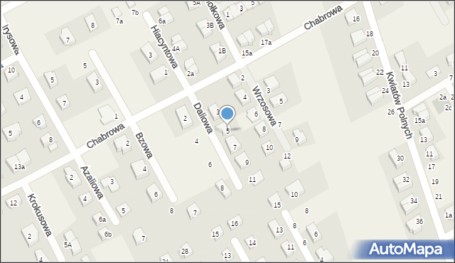 Dobrzykowice, Daliowa, 5, mapa Dobrzykowice