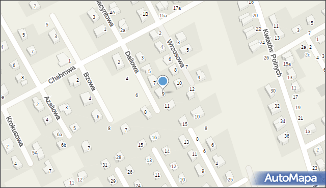 Dobrzykowice, Daliowa, 9, mapa Dobrzykowice