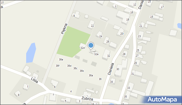 Dołuje, Daniela, 32f, mapa Dołuje