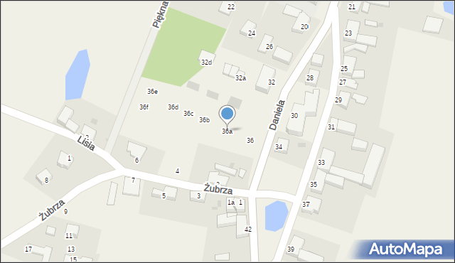 Dołuje, Daniela, 36a, mapa Dołuje